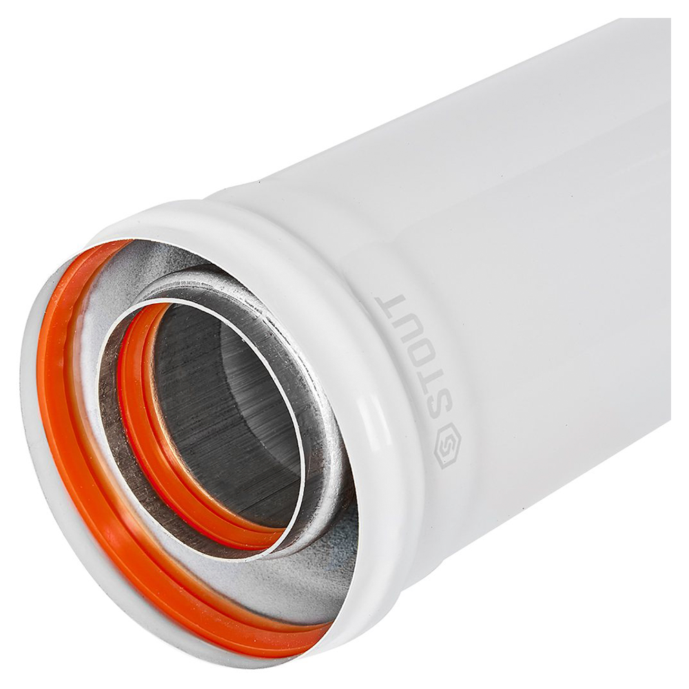 Удлинитель D60/100 п-м L1500 мм, традиционный / Stout фото на multiBOX