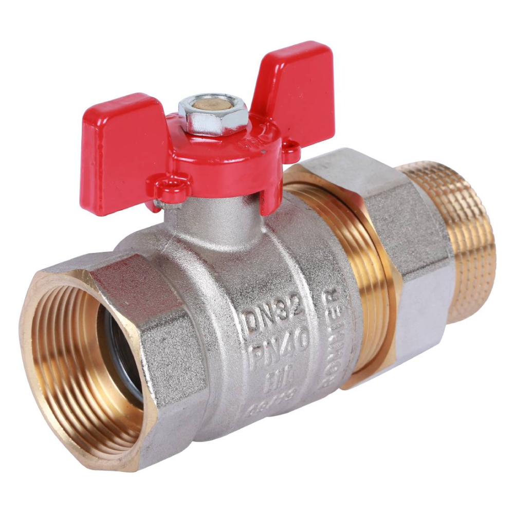 Кран шаровой с американкой 1 1/4" ВР-НР, ручка бабочка / Rommer фото на multiBOX