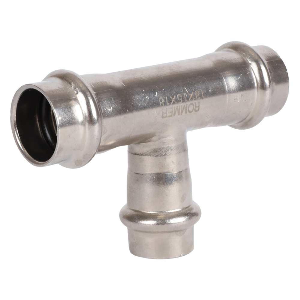 Тройник переходной ВПр 28х28х22 из нерж. стали прессовой / Rommer фото на multiBOX