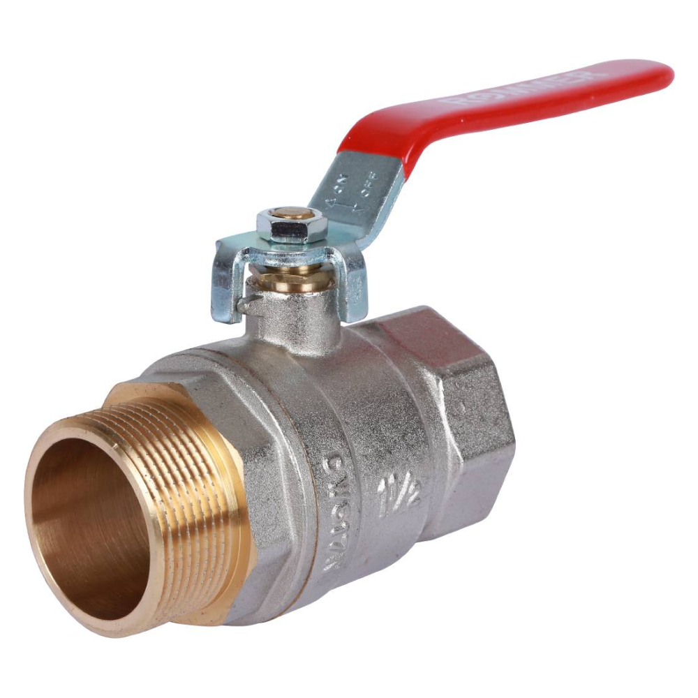 Кран шаровой 1 1/2" ВР-НР, ручка рычаг / Rommer фото на multiBOX