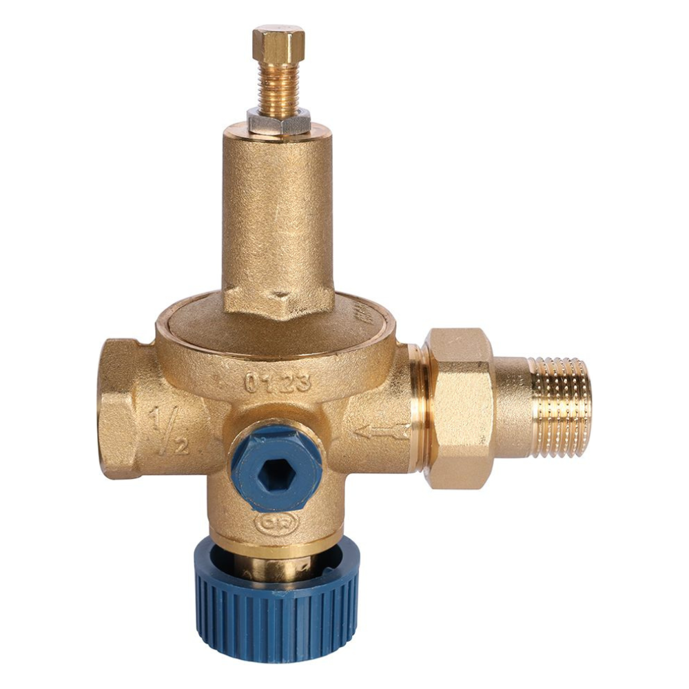 Подпиточный клапан 1/2" ВР-НР с выходом под манометр (0525.115) / Stout фото на multiBOX