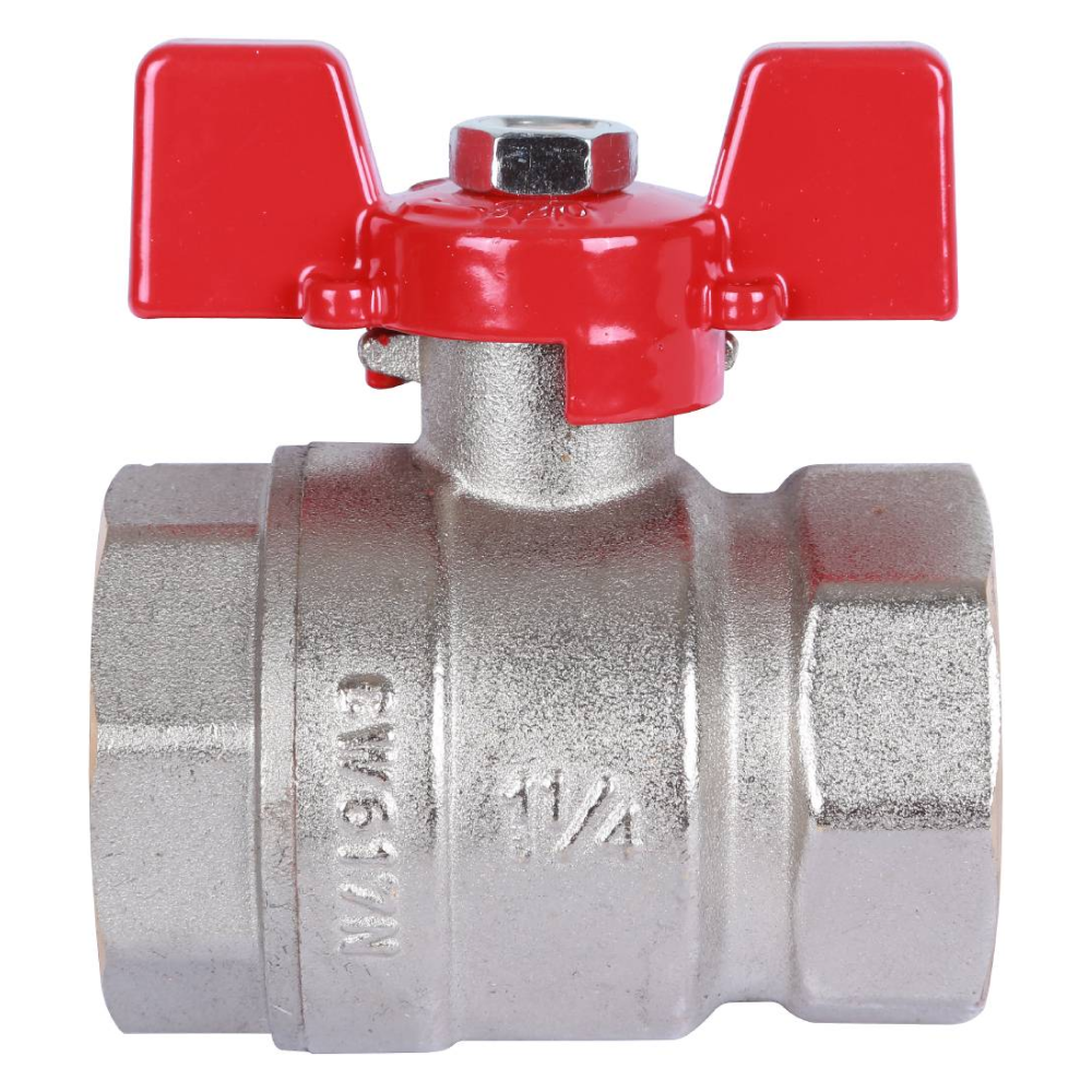 Кран шаровой 1 1/4" ВР-ВР, ручка бабочка / Rommer фото на multiBOX