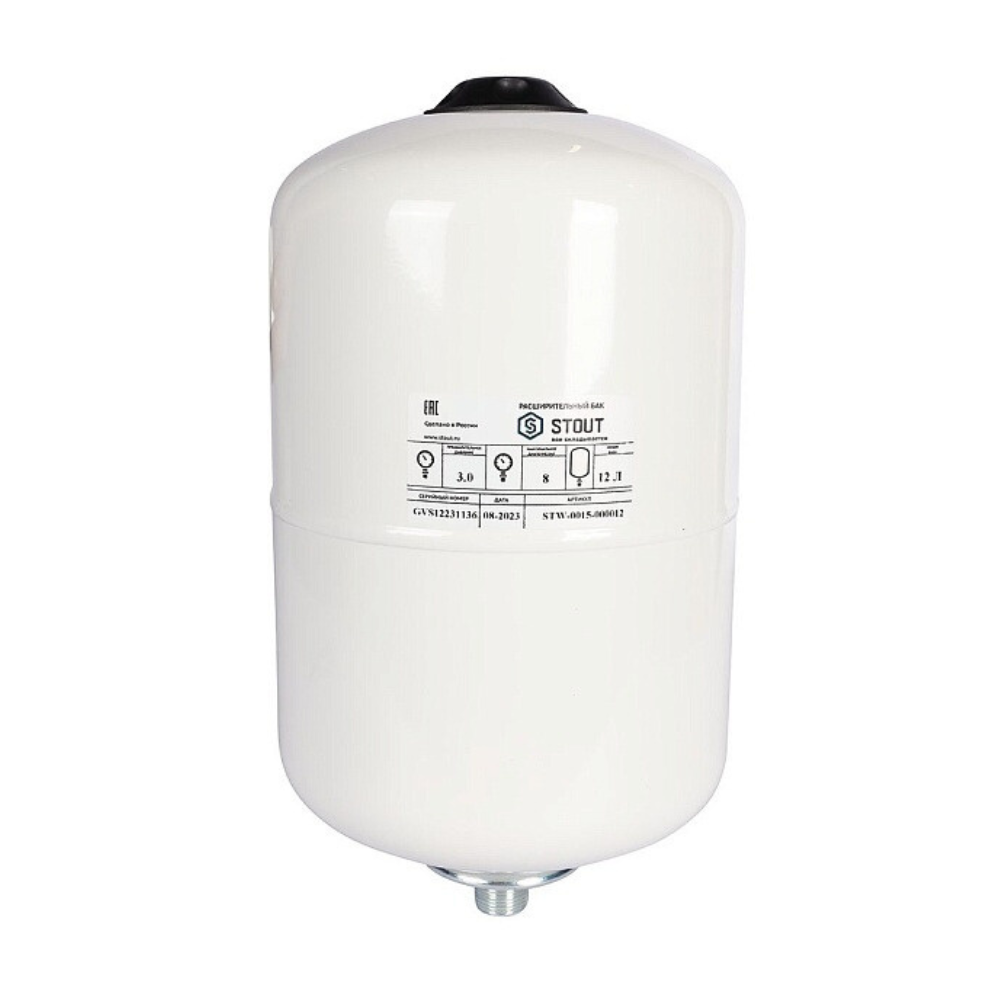 Расширительный бак 12 л для ГВС, белый / Stout фото на multiBOX