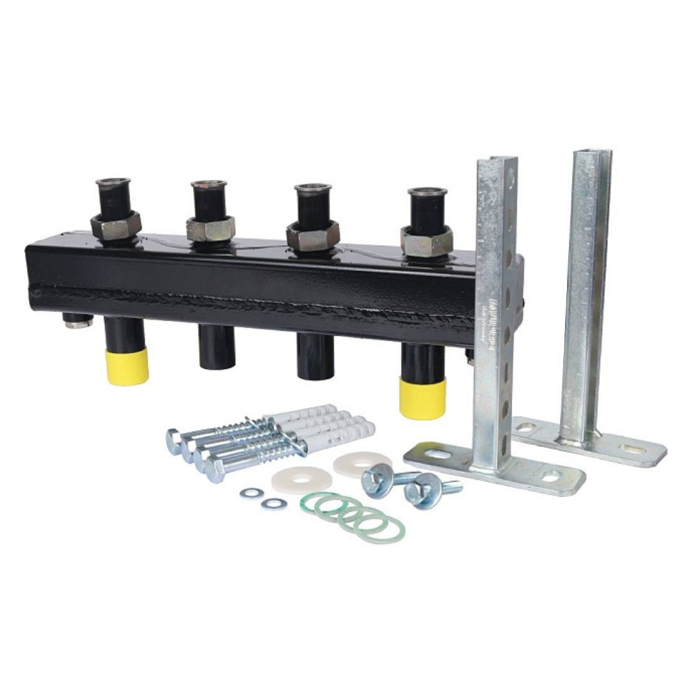 Распределительный коллектор на 2 контура DN20 с гидравлическим разделителем / Stout фото на multiBOX