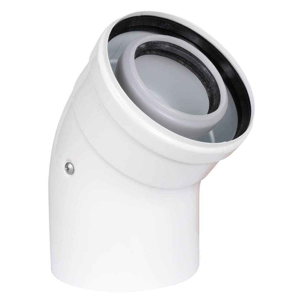 Отвод угол 45 гр. D60/100 п-м, конденсационный / Rommer фото на multiBOX