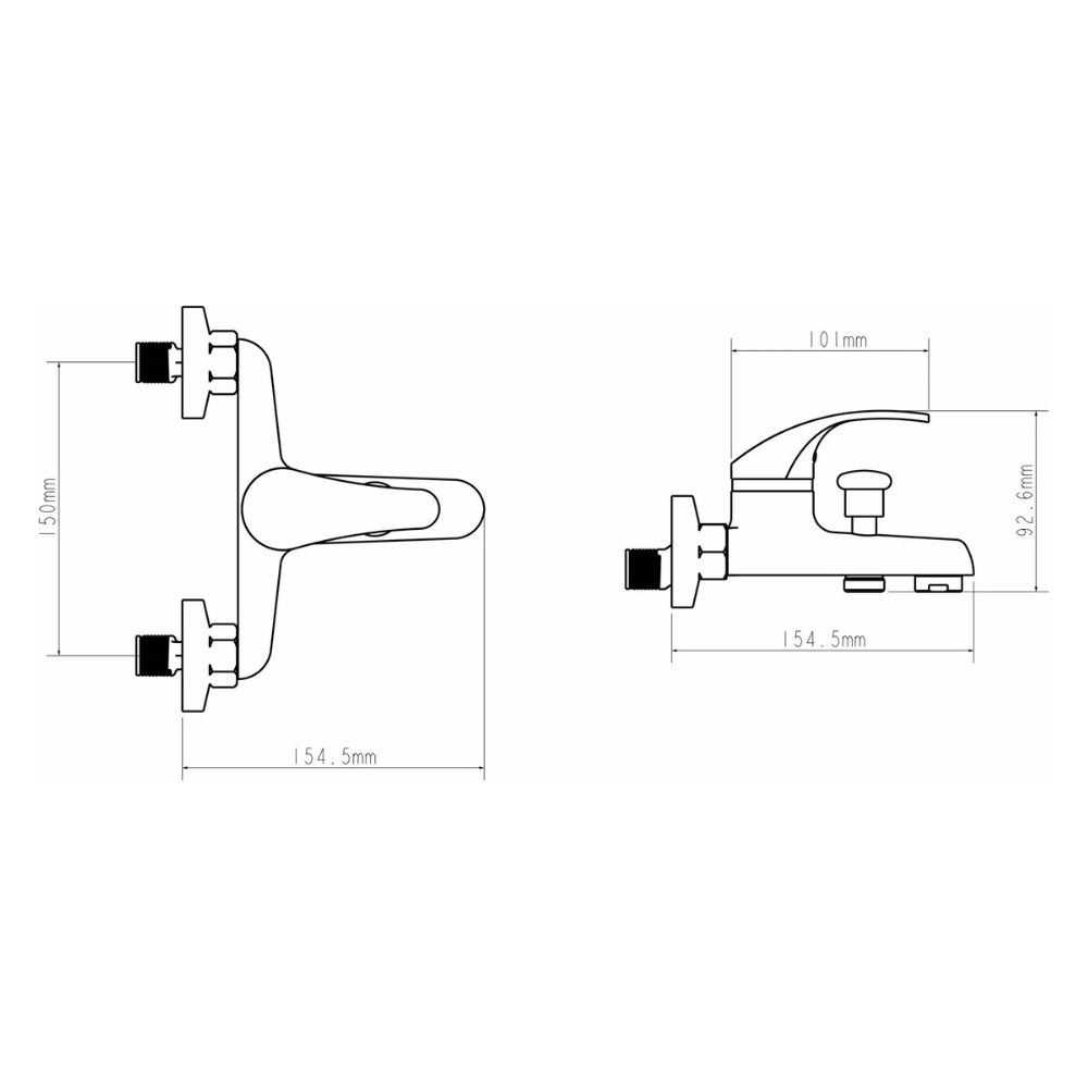 Смеситель для ванны D35-A, серия 260 (EC0261) / Econoce фото на multiBOX