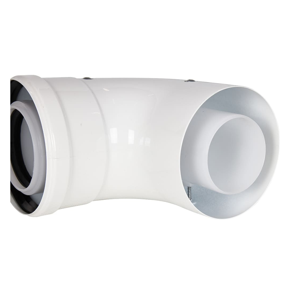 Отвод угол 90 гр. D60/100 п-м, конденсационный / Rommer фото на multiBOX