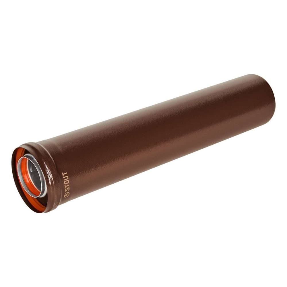 Удлинитель D60/100 п-м L500 мм, коричневый, традиционный / Stout фото на multiBOX