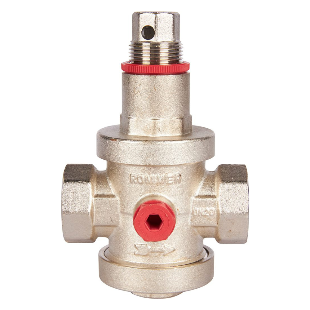 Редуктор давления 3/4" ВР-ВР с выходом под манометр PN25 / Rommer фото на multiBOX