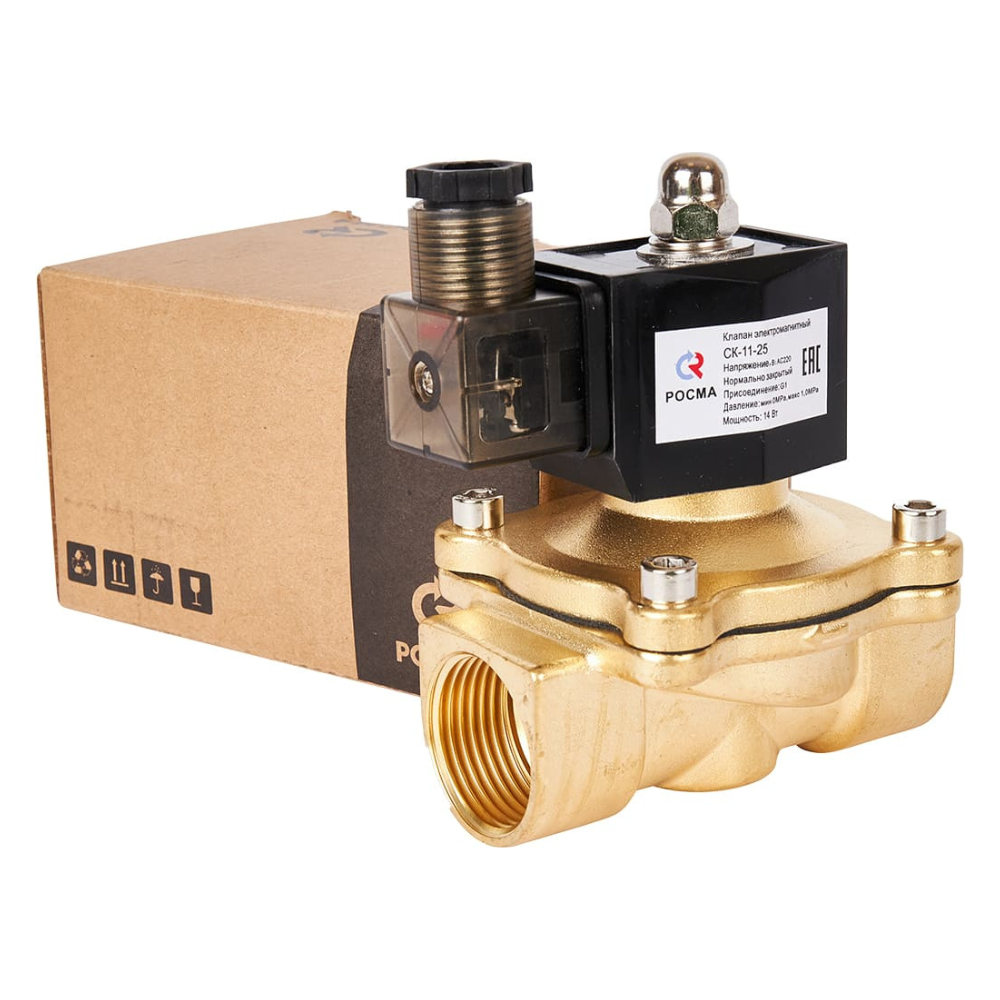 Электромагнитный клапан СК-11-25 1" НЗ, 220В, прямого действия / Росма фото на multiBOX