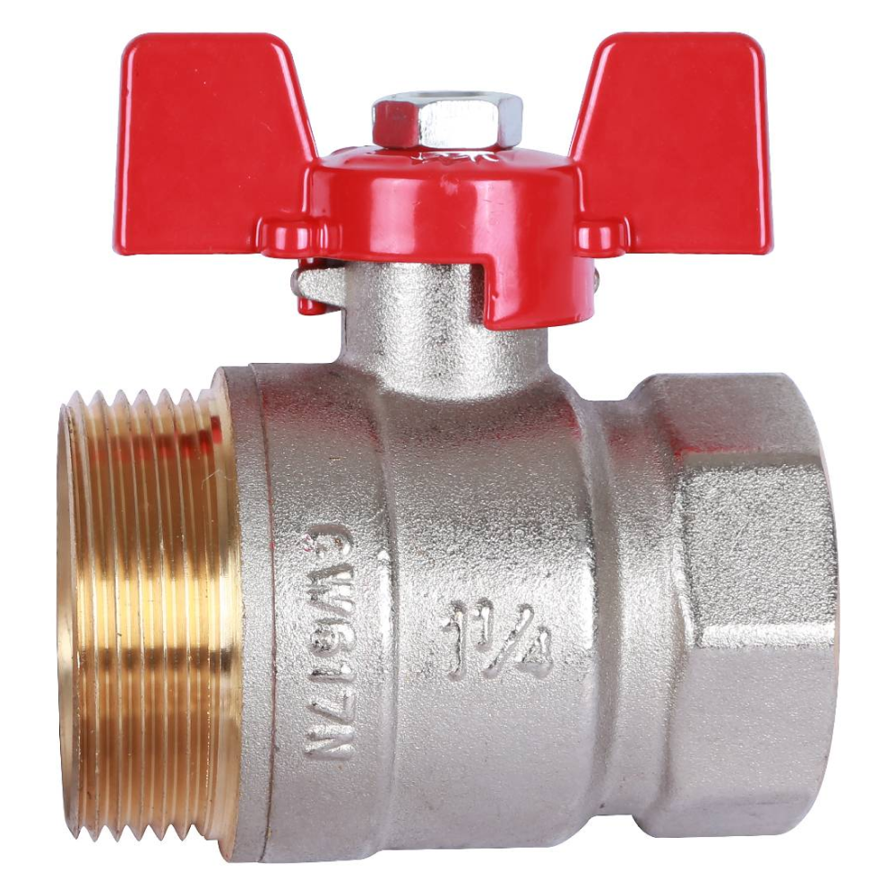 Кран шаровой с американкой 1 1/4" ВР-НР, ручка бабочка / Rommer фото на multiBOX