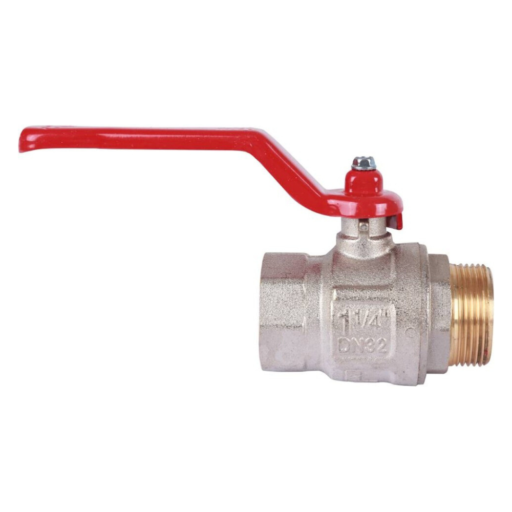 Кран шаровый IDEAL 091, 1 1/4" НР-ВР полнопроходной, ручка рычаг / Itap фото на multiBOX