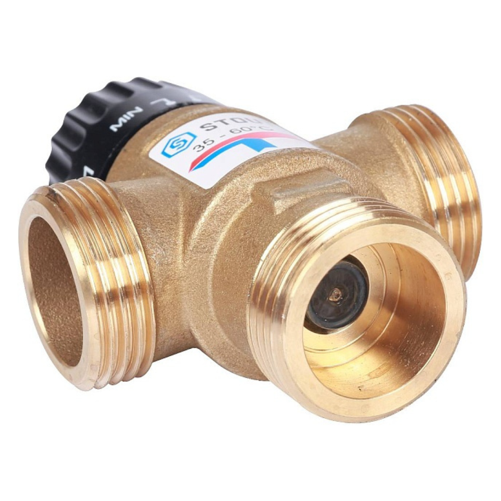 Термостатический смесительный клапан 1" НР, 35-60°С, KVs 2.5 / Stout фото на multiBOX