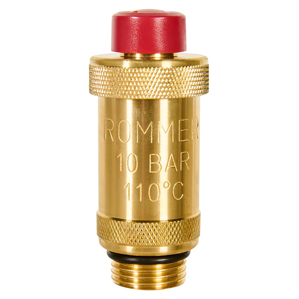 Воздухоотводчик автоматический FLEX 1/2" НР верт. выпуск, без покрытия / Rommer фото на multiBOX