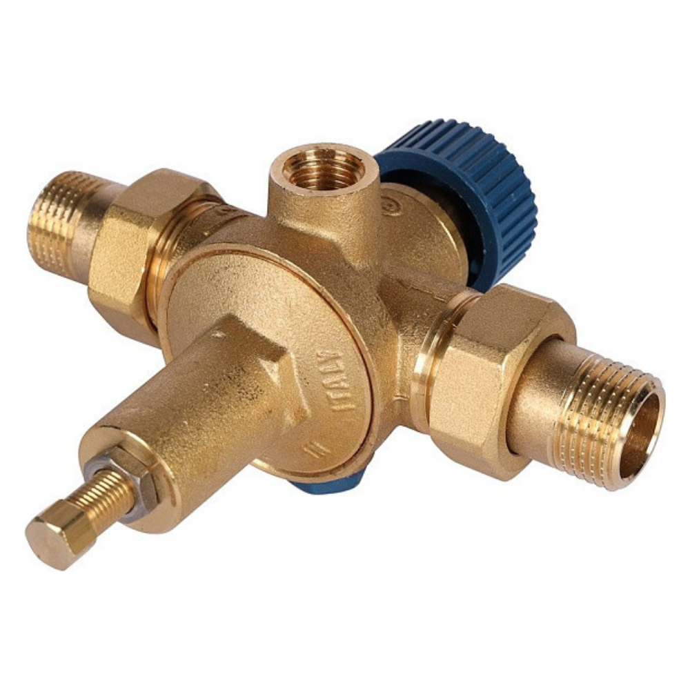 Подпиточный клапан 1/2" НР-НР с выходом под манометр (0524.115) / Stout фото на multiBOX