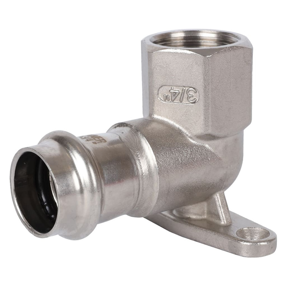 Угольник настенный ВПр-ВР 22х3/4" из нерж. стали с креплением прессовой / Rommer фото на multiBOX