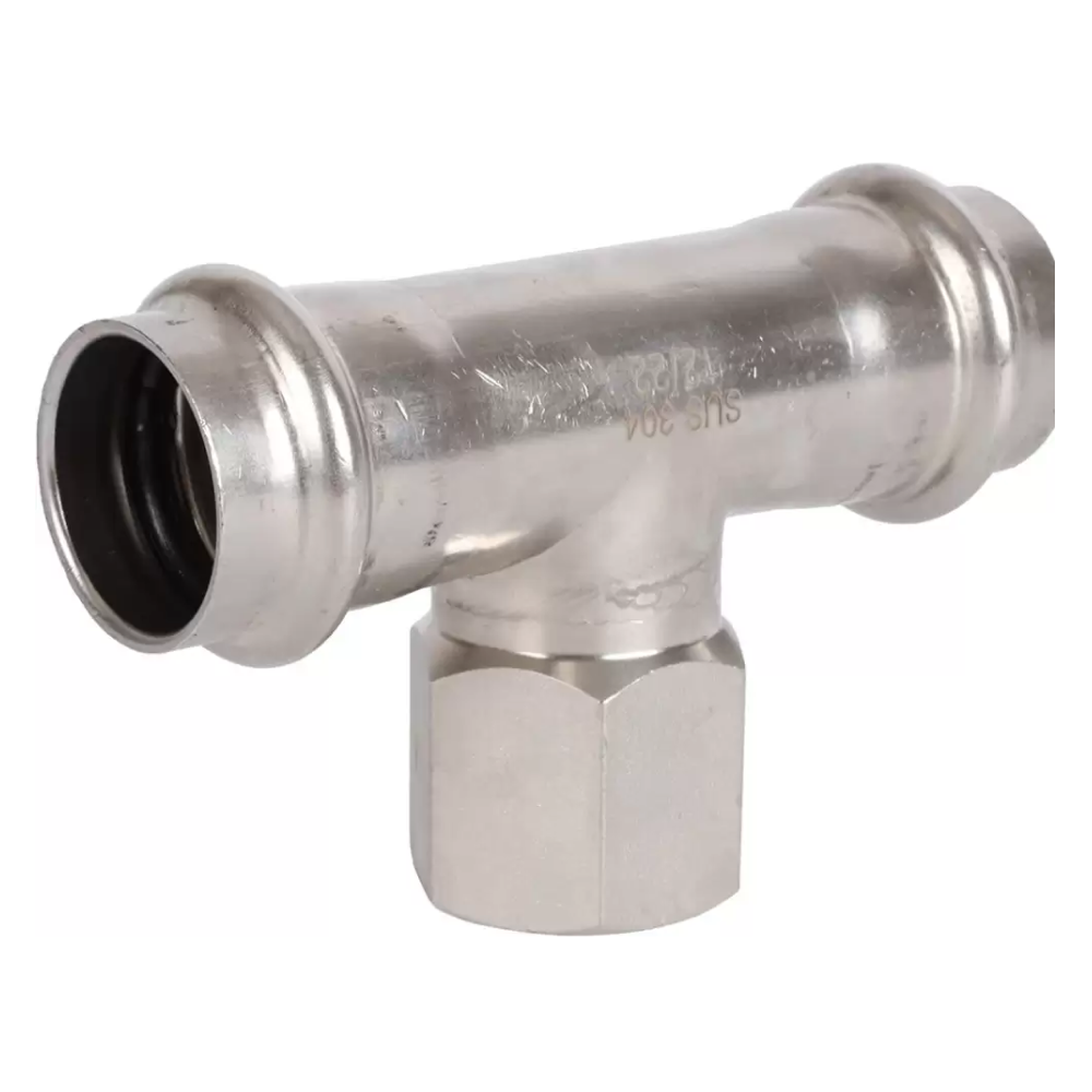 Тройник-переходник ВПр-ВР 22х1/2" из нерж. стали прессовой / Rommer фото на multiBOX