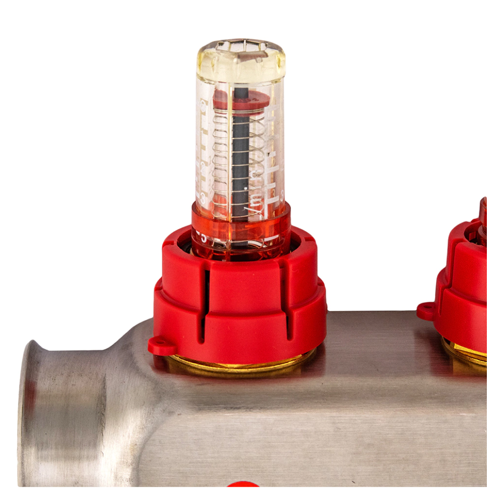 Коллекторная группа на 10 выходов с расходомерами, автоматическим воздухоотводчиком и сливом / ONDO фото на multiBOX