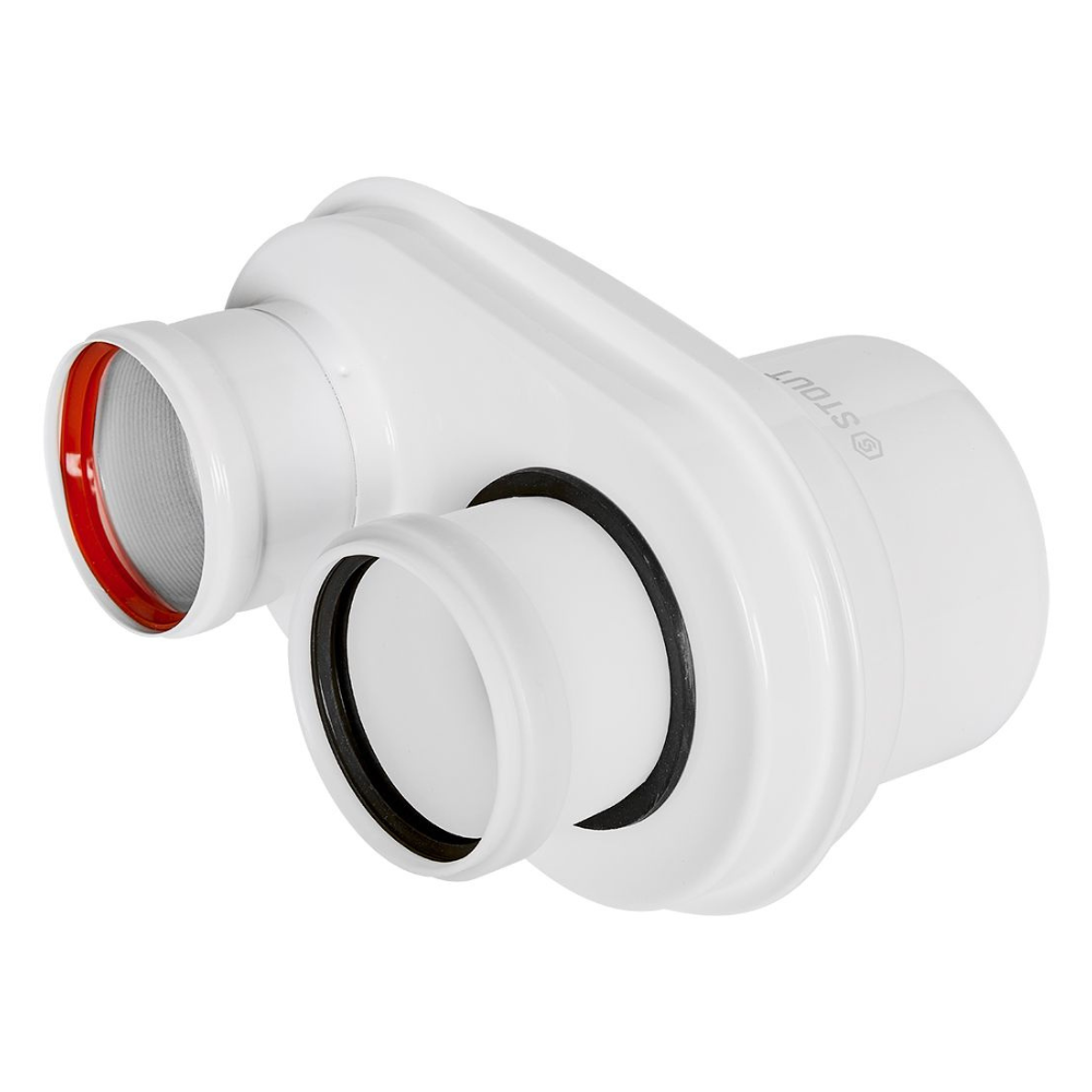 Адаптер моноблочный D80/125 п-п на D80/80 м-м для перехода на двухтрубную систему, конденсационный / Stout фото на multiBOX