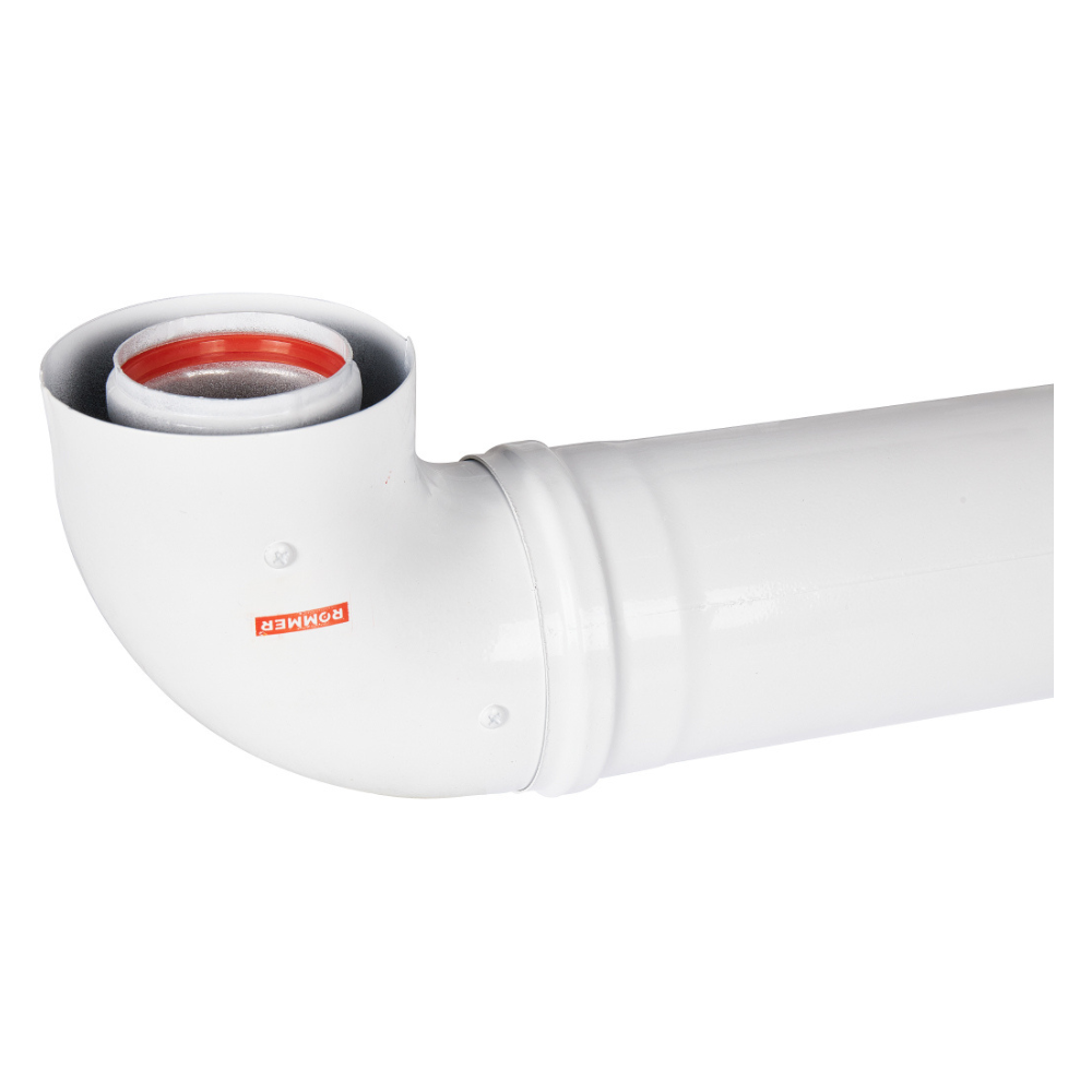 Комплект дымохода СТАНДАРТ D60/100 L900 мм (для котлов Bosch, Buderus, Navien S/C/E, Baxi ECO Nova/Classic, Fondital) фланец в комплекте, традиционный / Rommer фото на multiBOX