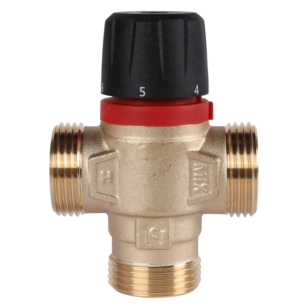 Термостатический смесительный клапан 1" НР, 20-43°С, KVs 2.5 (боковое смешивание) / Rommer фото на multiBOX