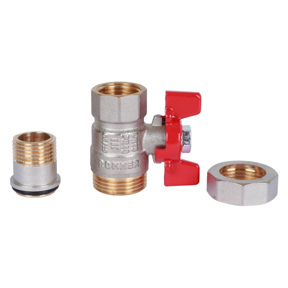 Кран шаровой с американкой 1/2" ВР-НР, ручка бабочка / Rommer фото на multiBOX