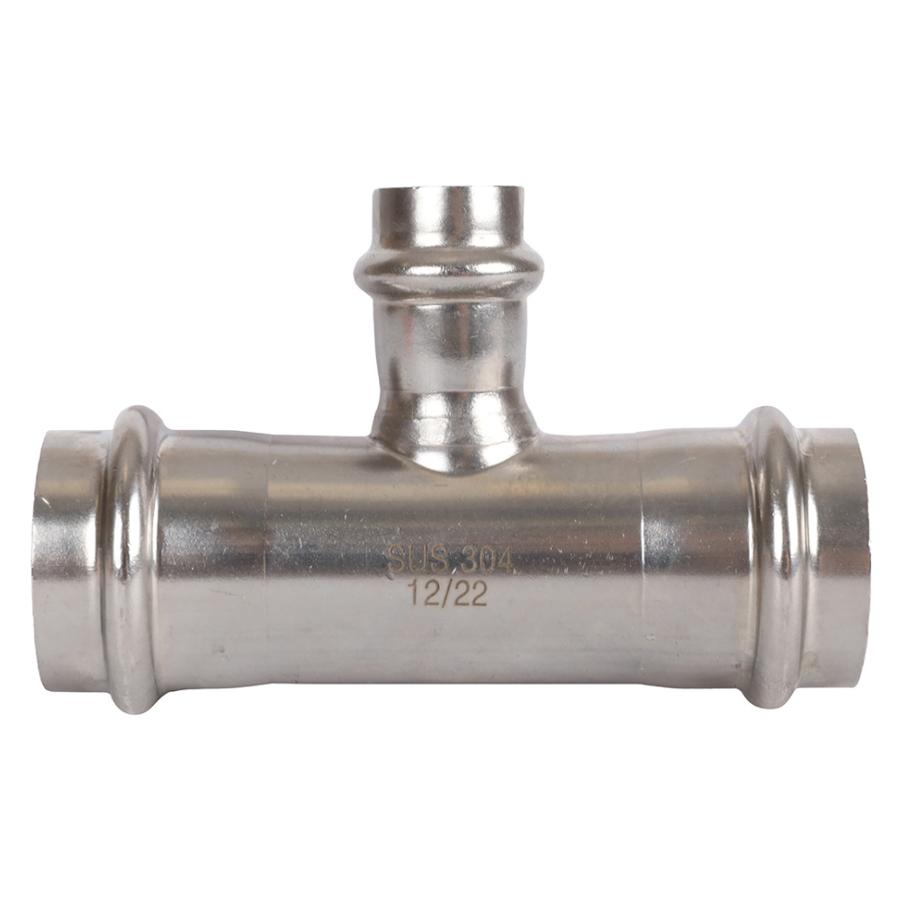 Тройник переходной ВПр 28х15х28 из нерж. стали прессовой / Rommer фото на multiBOX