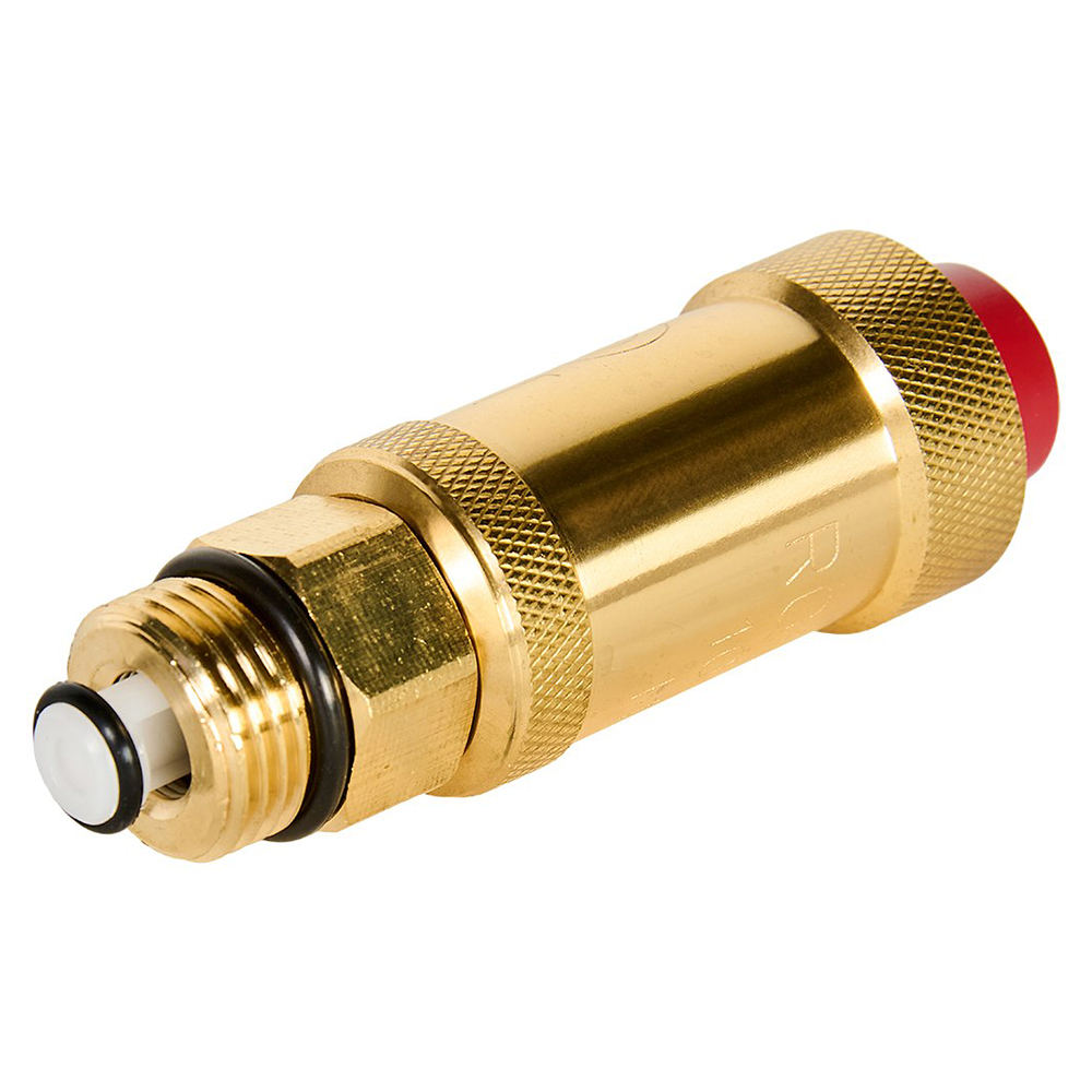 Воздухоотводчик автоматический FLEX 1/2" НР верт. выпуск c отсечным клапаном, без покрытия / Rommer фото на multiBOX