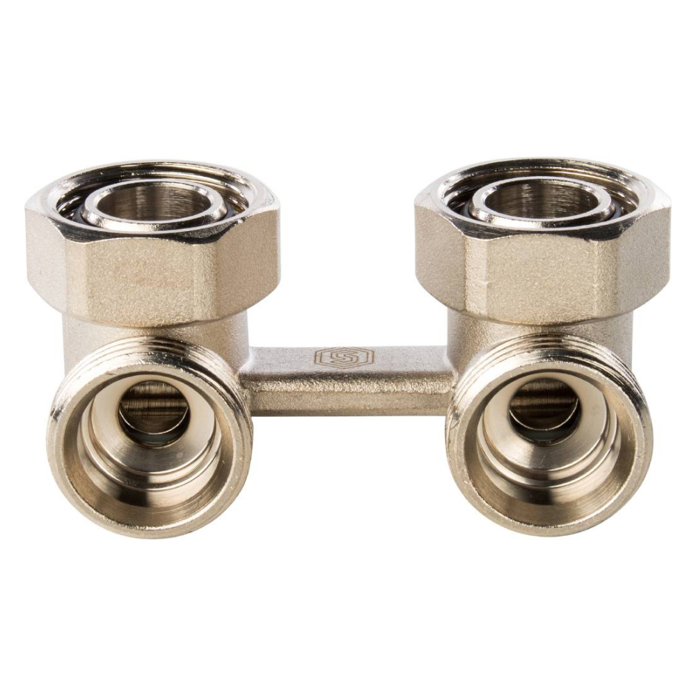 Узел нижнего подключения радиатора 3/4" для двухтрубной системы, угловой / Stout фото на multiBOX