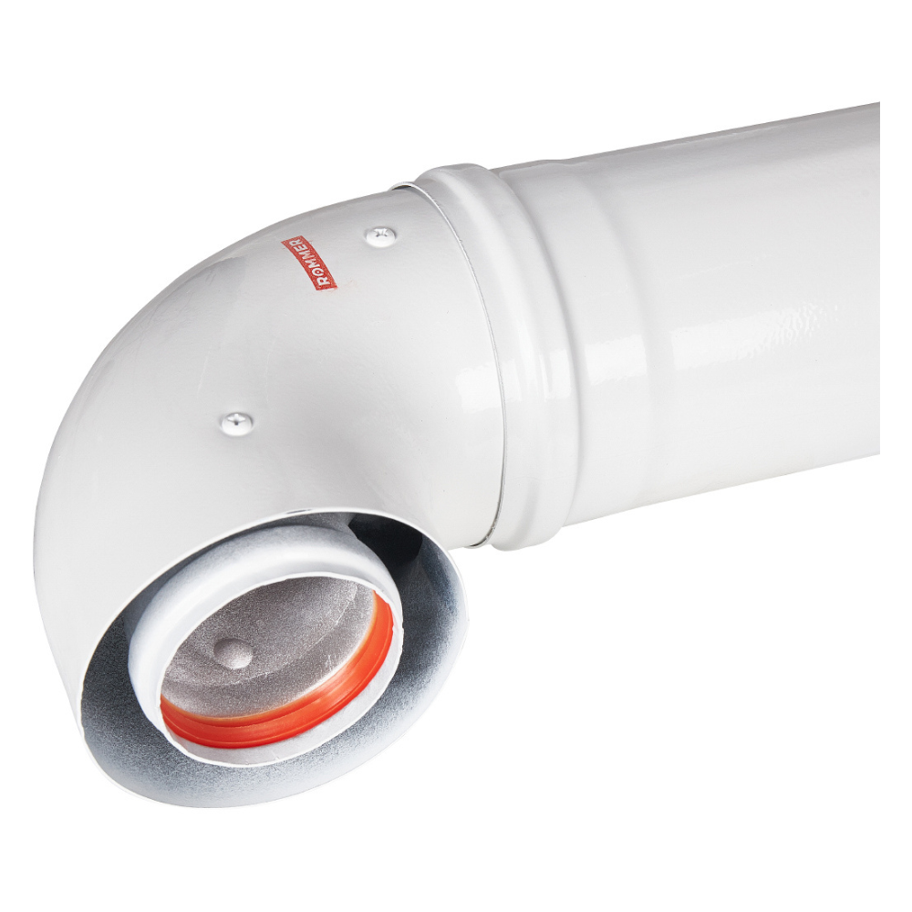 Комплект дымохода АНТИЛЁД D60/100 L1220 мм (для котлов Bosch, Buderus, Navien S/C/E, Baxi ECO Nova/Classic, Baltur, Fondital) фланец в комплекте, традиционный / Rommer фото на multiBOX