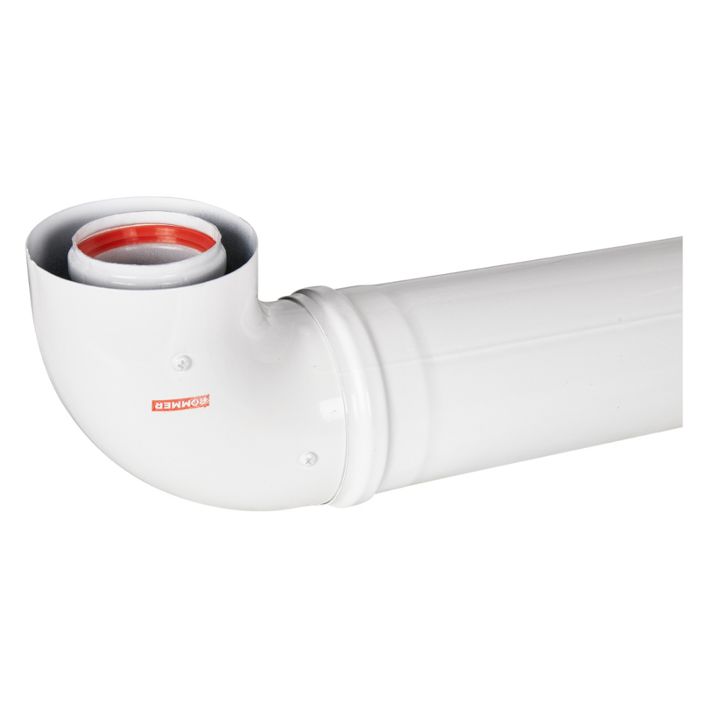 Комплект дымохода АНТИЛЁД D60/100 L1220 мм для котлов Baxi (кроме ECO Nova/Classic), Viessmann, Wolf, DeDietrich (хомут в комплекте) / Rommer фото на multiBOX