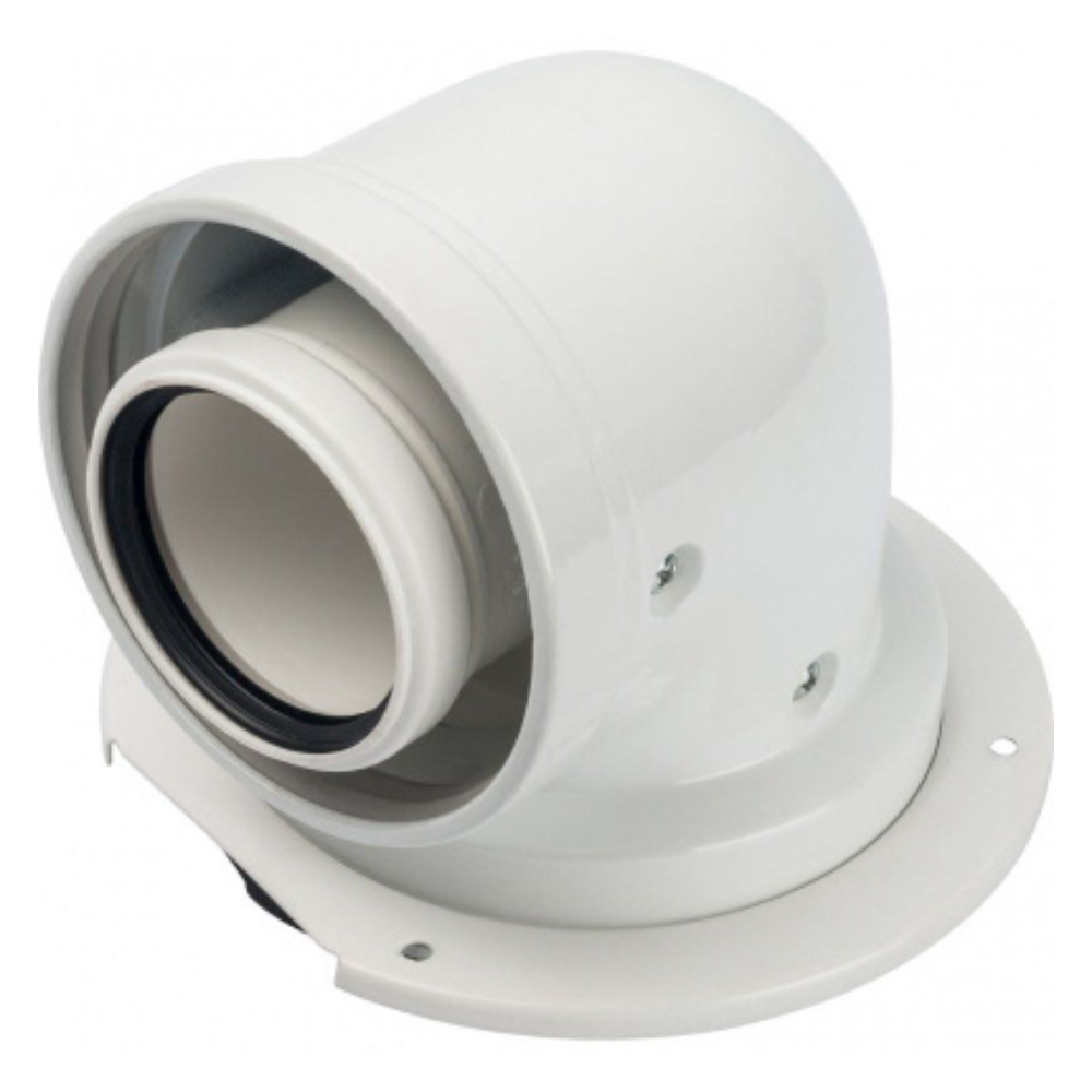 Начальный участок переход (G) угол 90 гр. D80/125 на D60/100 (Bosch), конденсационный / All-Gas фото на multiBOX