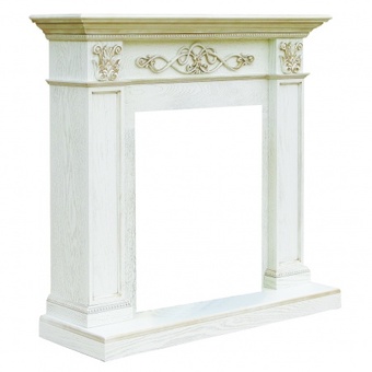 Портал для камина VERONA CORNER STD-ASP (белый дуб, патина золото) / Smolcom фото на multiBOX