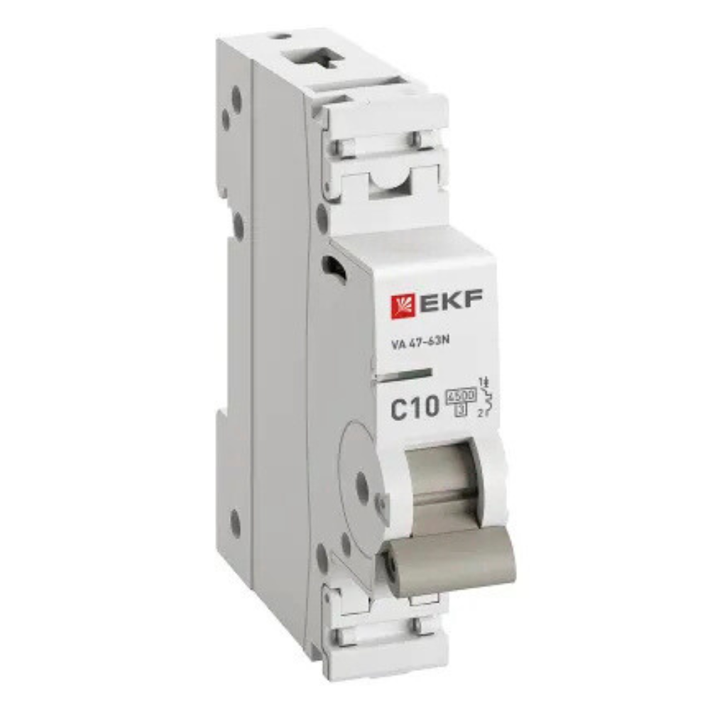 Автоматический выключатель PROXIMA 1P 10А (C) 4,5кА ВА 47-63N / EKF фото на multiBOX