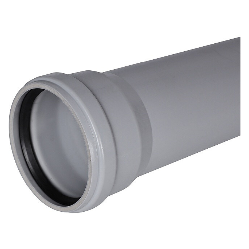 Канализационная труба D 110х1000 мм, бесшумная / Stout фото на multiBOX