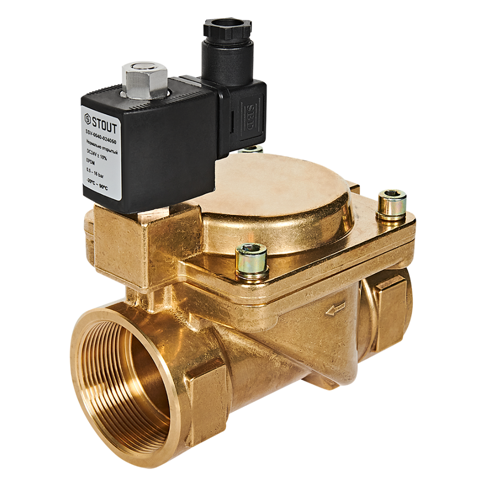 Электромагнитный клапан 2" НО, 24В, непрямого действия / Stout фото на multiBOX