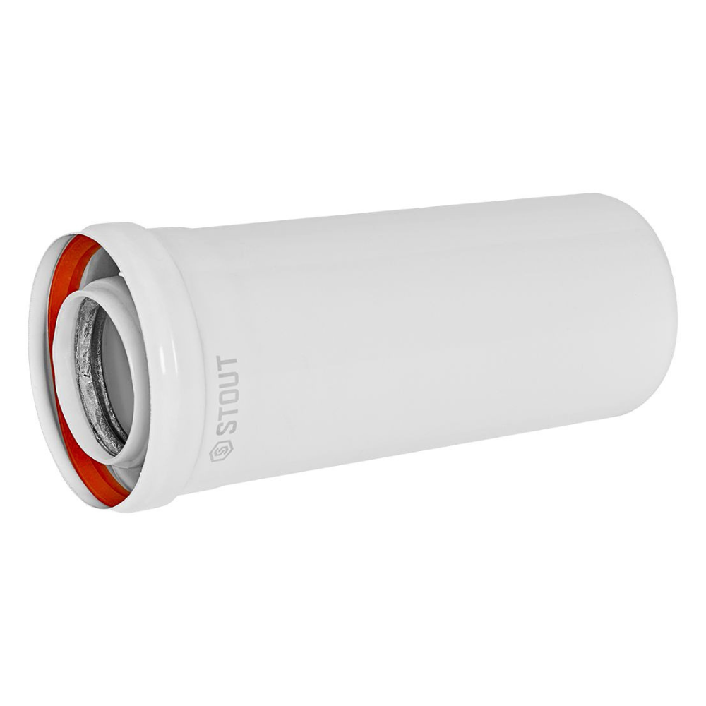 Удлинитель D60/100 п-м L250 мм, конденсационный / Stout фото на multiBOX
