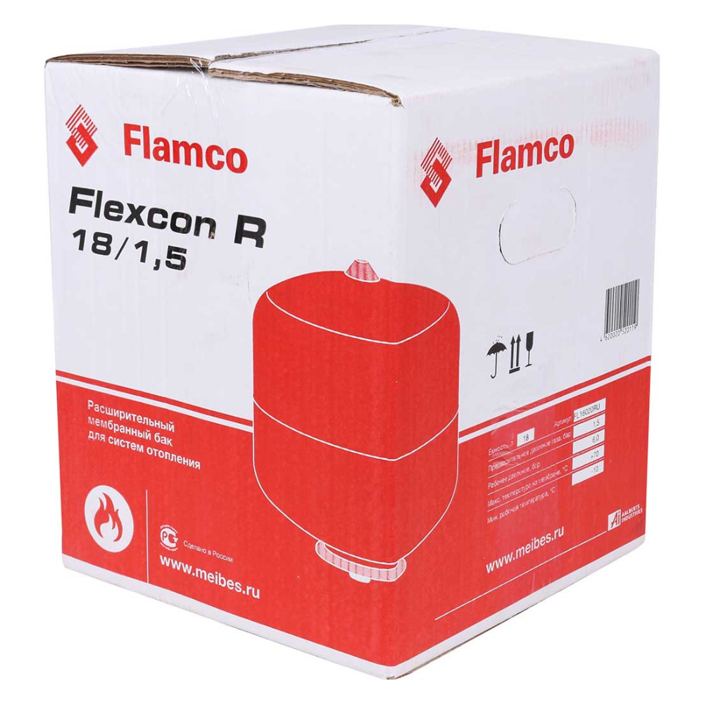 Расширительный бак FLEXCON R 18 л / 1,5-6 бар / Flamco фото на multiBOX
