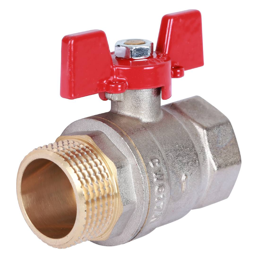 Кран шаровой 1" ВР-НР, ручка бабочка / Rommer фото на multiBOX