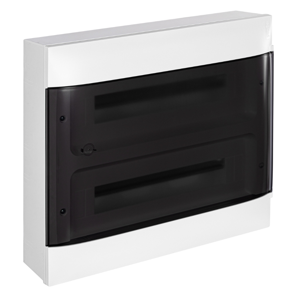 Щиток накладной PRACTIBOX S 36M / 2x18, прозрачная дым. дверь, N+PE, IP40 / Legrand фото на multiBOX