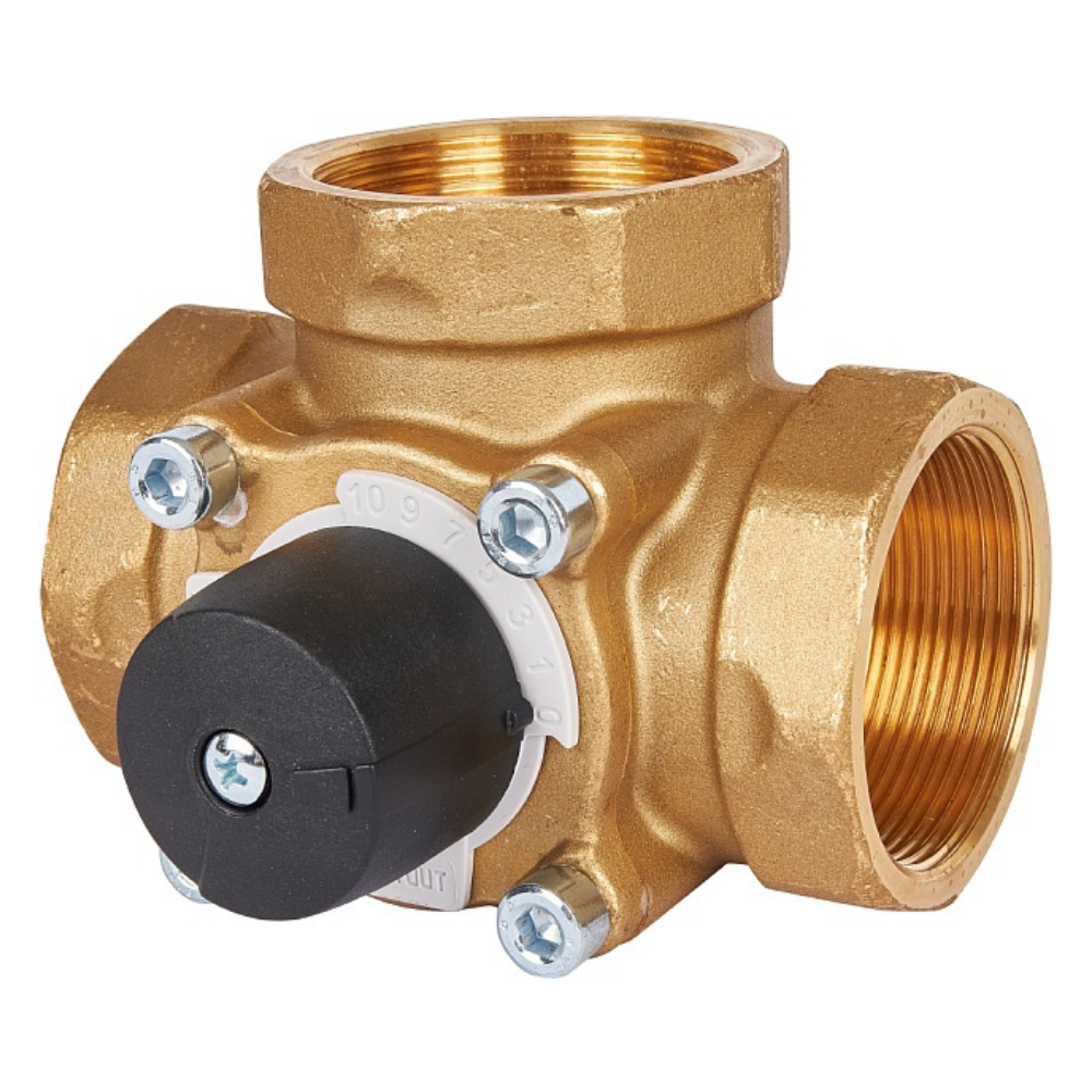 Трехходовой смесительный клапан 2" ВР, KVs 40 / Stout фото на multiBOX