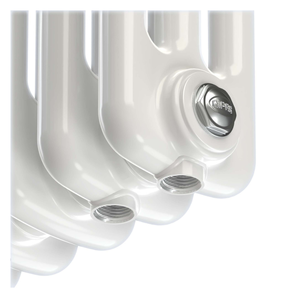 Радиатор трубчатый TUBOG 3180/10 секций, RAL9016 белый, нижнее подключение DV1 / Rifar фото на multiBOX