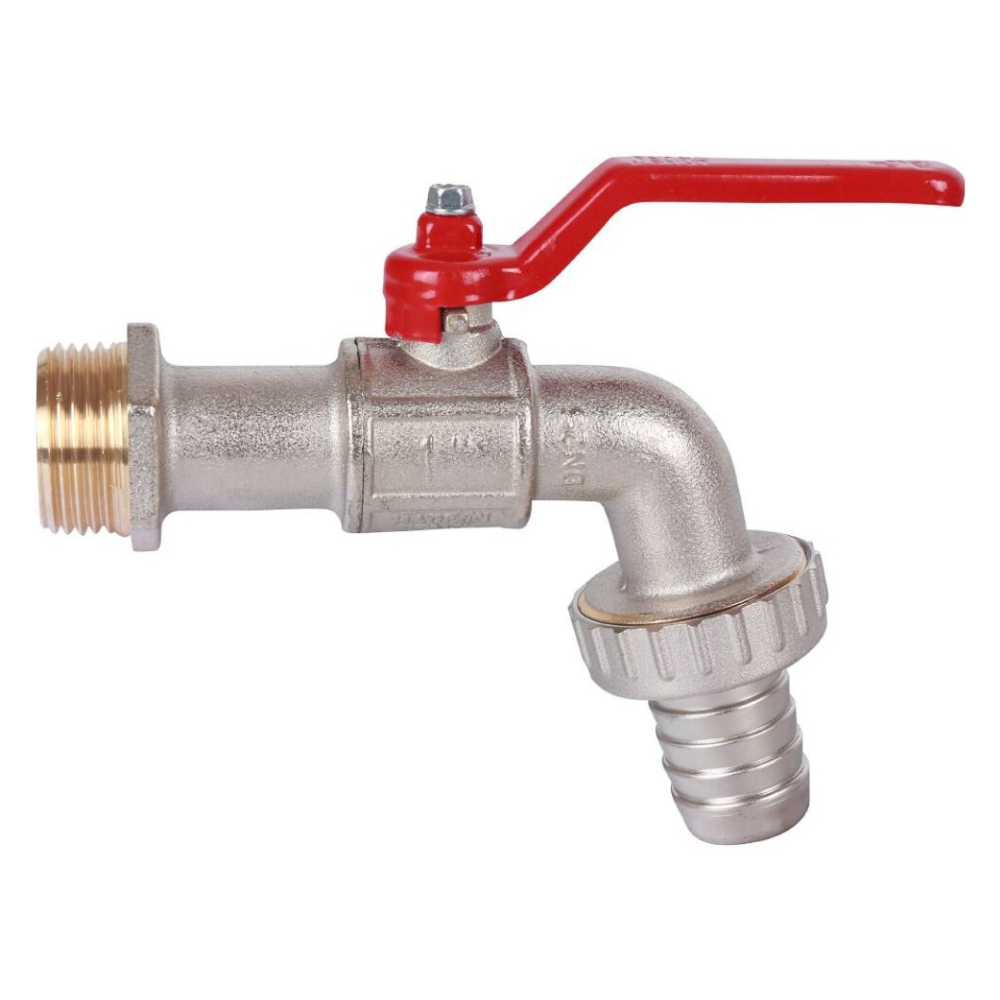 Кран шаровый сливной 132, 1" НР с латунным штуцером, ручка рычаг / Itap фото на multiBOX