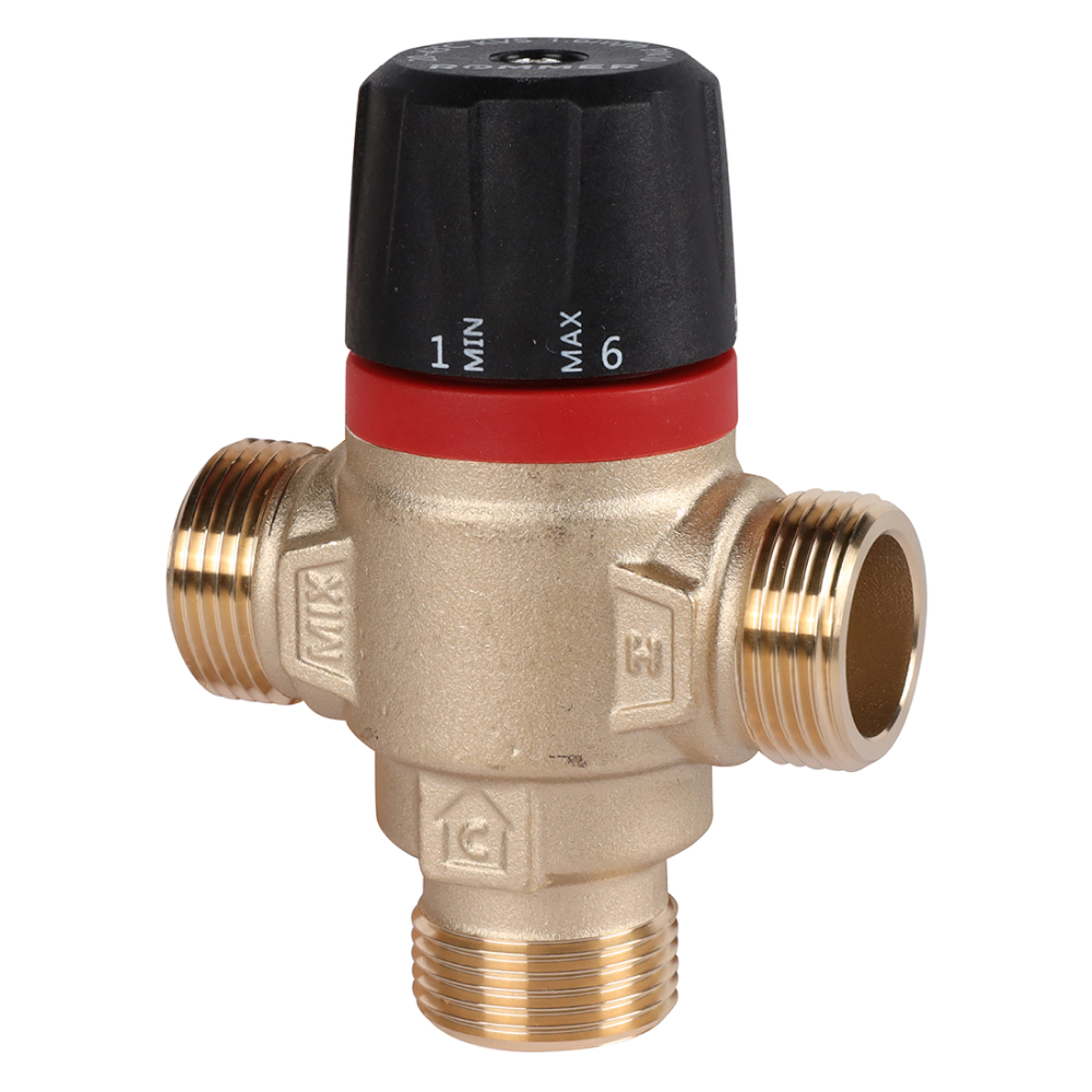 Термостатический смесительный клапан 3/4" НР, 20-43°С, KVs 1.6 (боковое смешивание) / Rommer фото на multiBOX