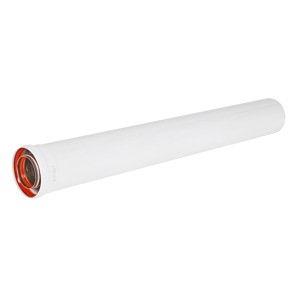 Удлинитель D80/125 п-м L1000 мм, традиционный / Stout фото на multiBOX