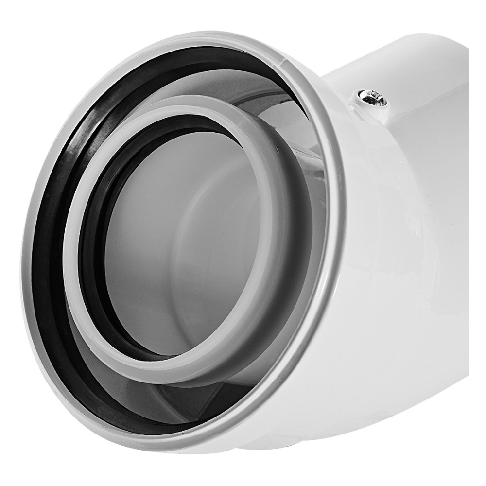 Отвод угол 45 гр. D80/125 п-м, конденсационный / Rommer фото на multiBOX