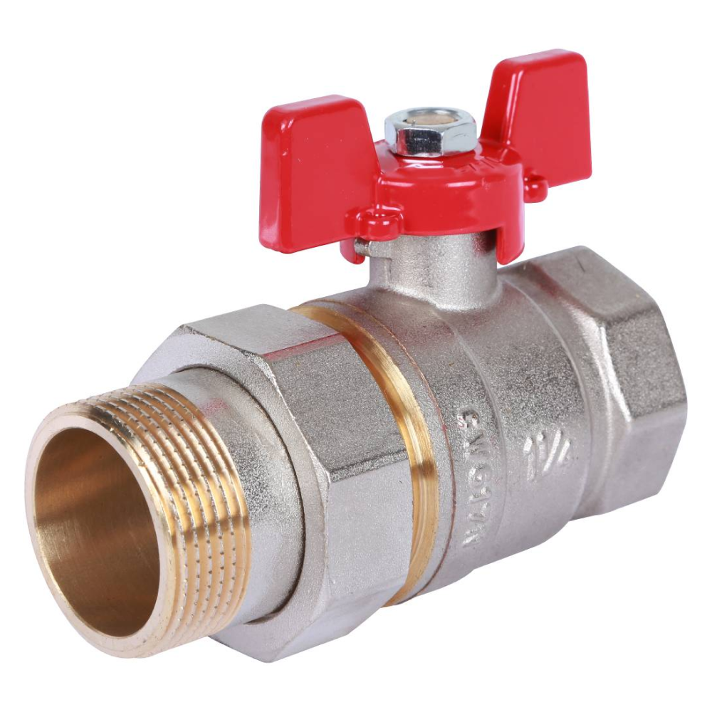 Кран шаровой с американкой 1 1/4" ВР-НР, ручка бабочка / Rommer фото на multiBOX