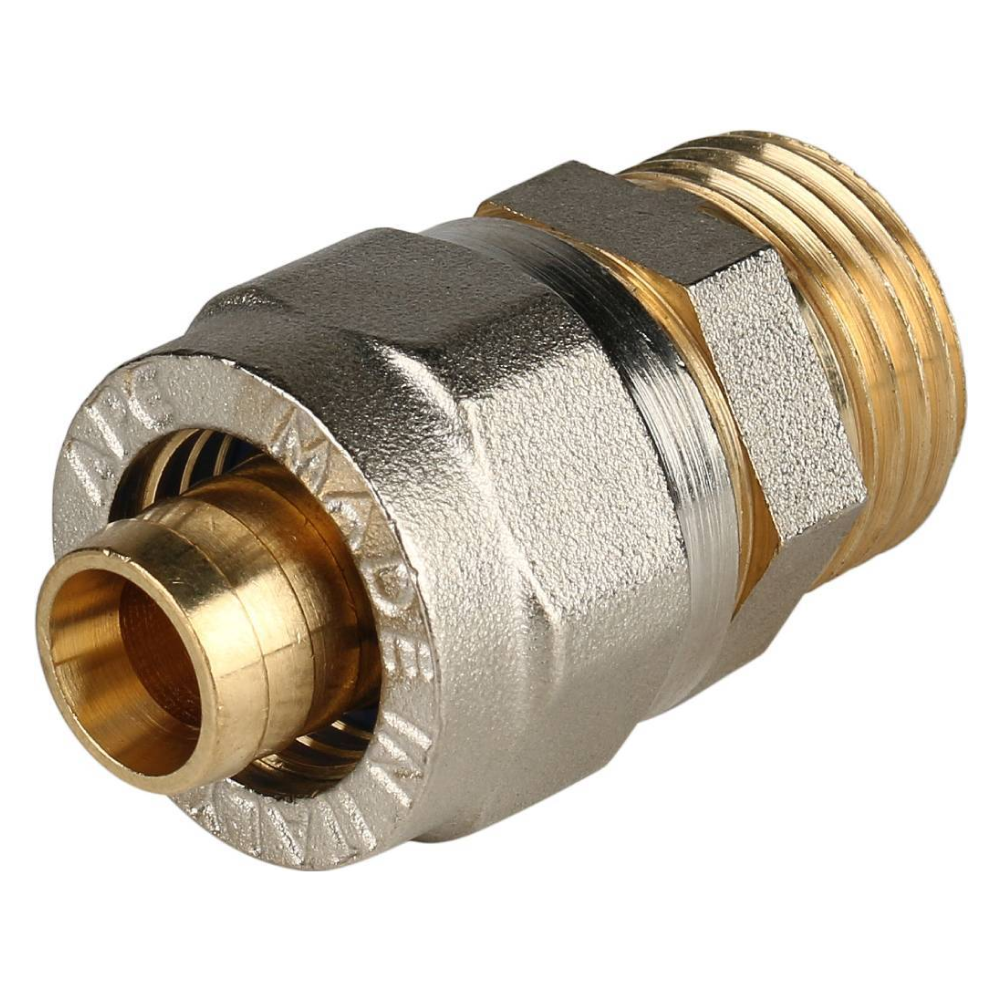 Переходник с наруж. резьбой 1/2"х16 для металлопластиковых труб винтовой / Stout фото на multiBOX