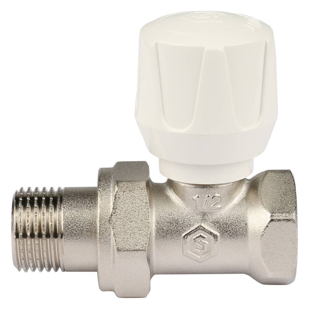 Терморегулирующий ручной клапан 1/2" для радиатора, прямой / Stout фото на multiBOX