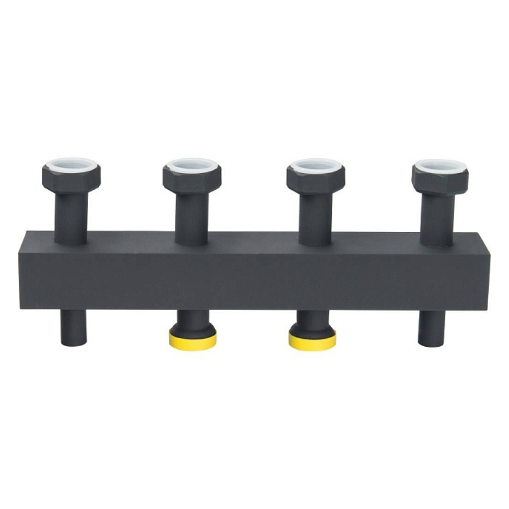 Распределительный коллектор на 2 контура DN25 в теплоизоляции / Stout фото на multiBOX